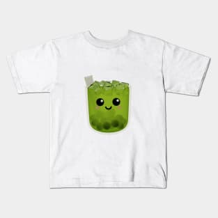 Cute little boba drink with ice! Kids T-Shirt